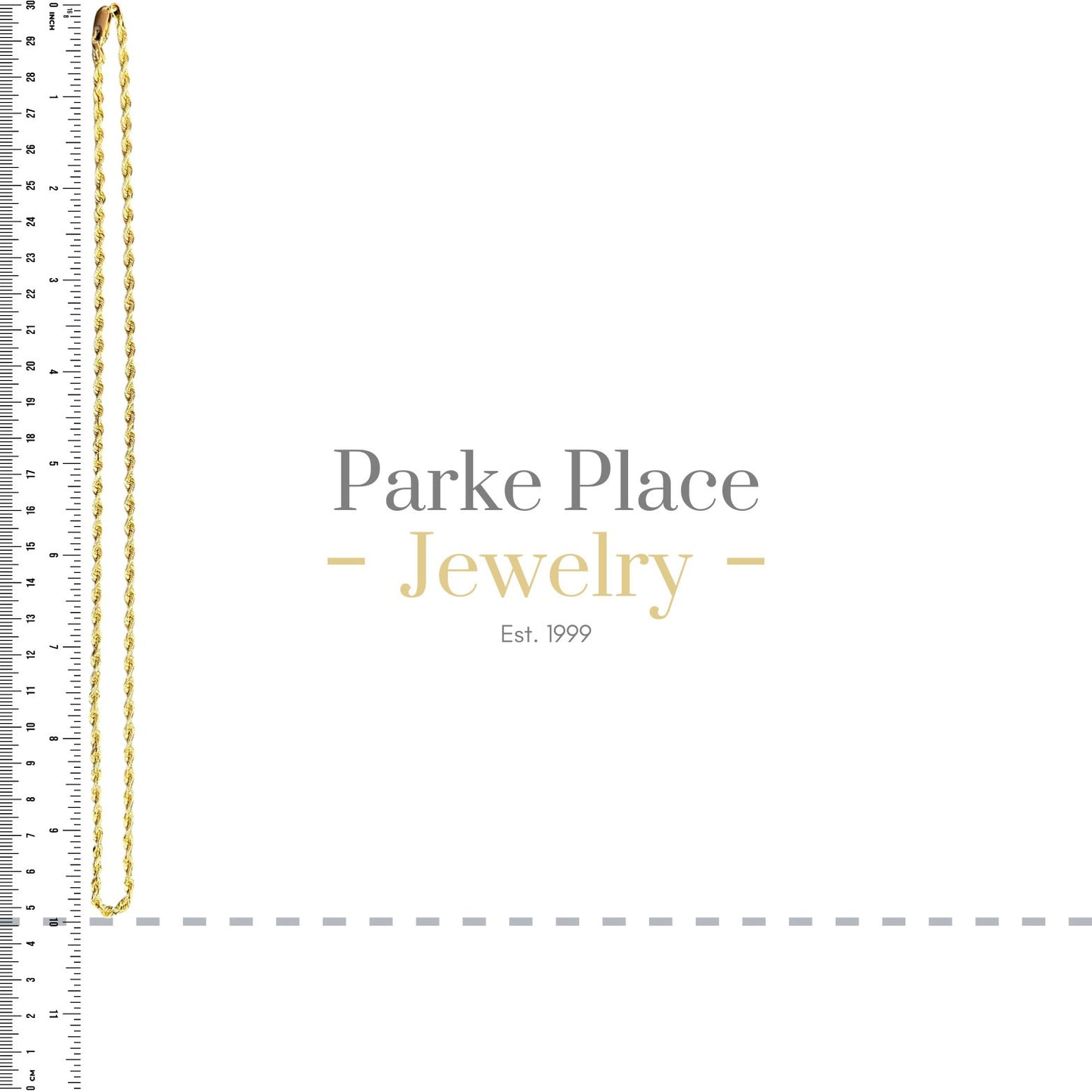 3mm 14k Yellow Gold 20 inch Rope Chain 12.7g