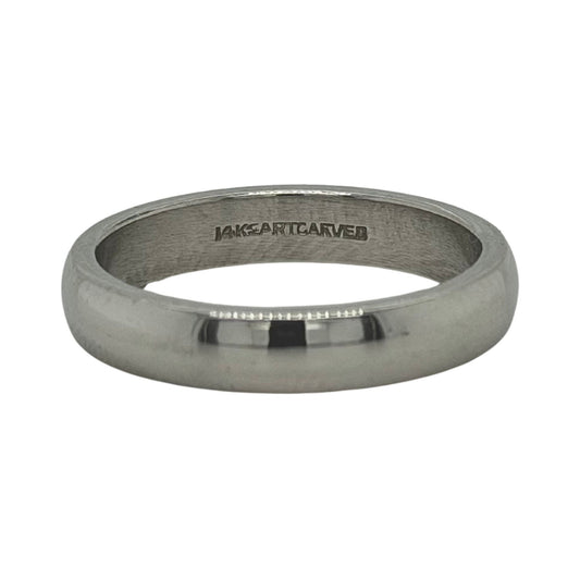 3.7mm 14k White Gold Wedding Band Ring 4g Size 6.5