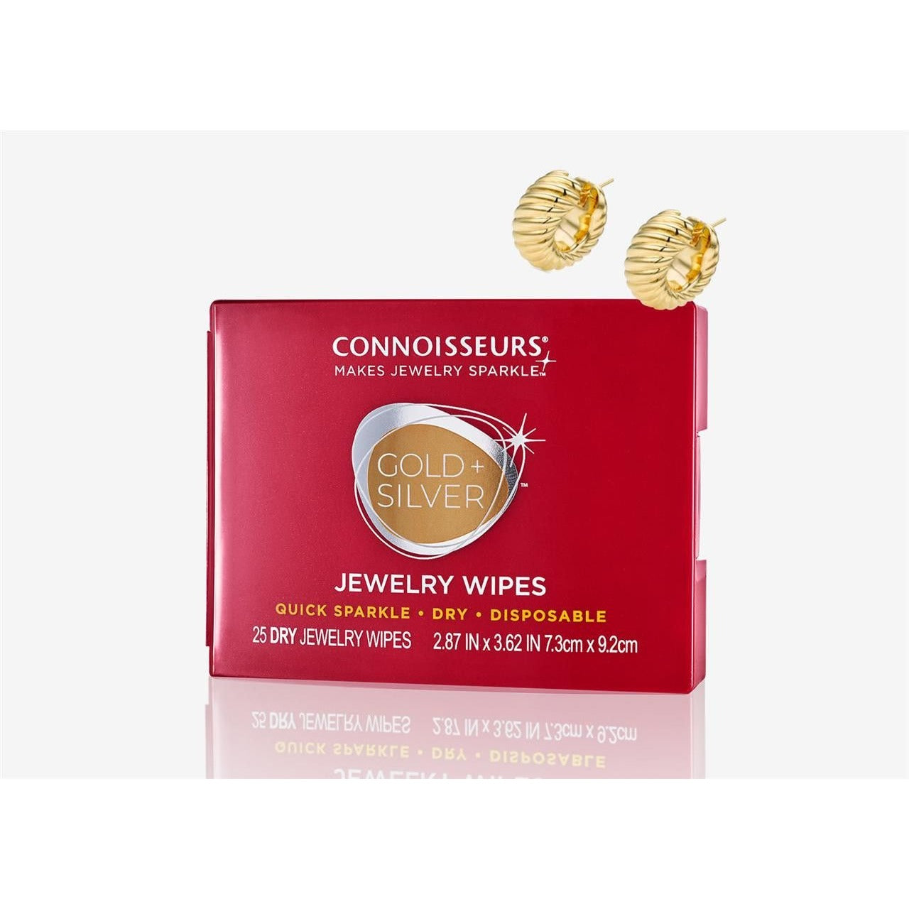 CONNOISSEURS Jewelry Cleaner Polishing Wipes Compact Disposable Polishing Cloth