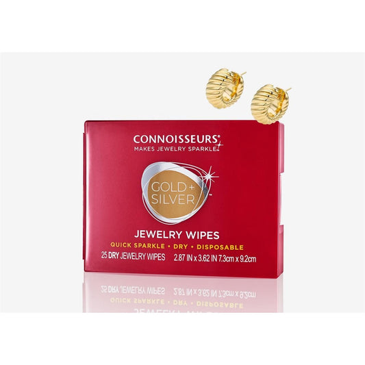 CONNOISSEURS Jewelry Cleaner Polishing Wipes Compact Disposable Polishing Cloth