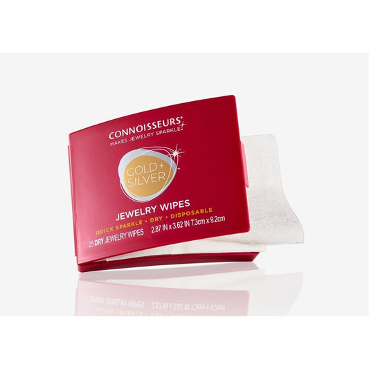 CONNOISSEURS Jewelry Cleaner Polishing Wipes Compact Disposable Polishing Cloth
