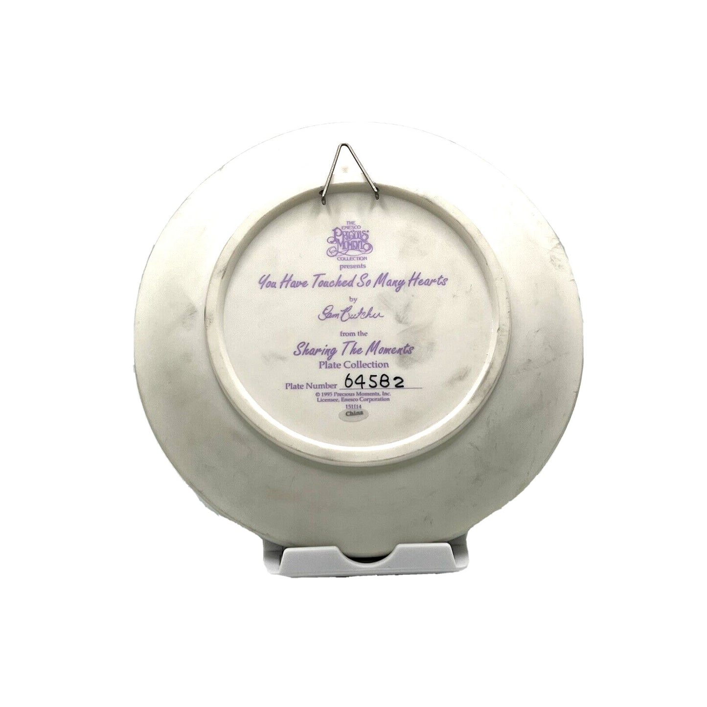 Precious Moments Porcelain Plate You Have Touched So Many Hearts