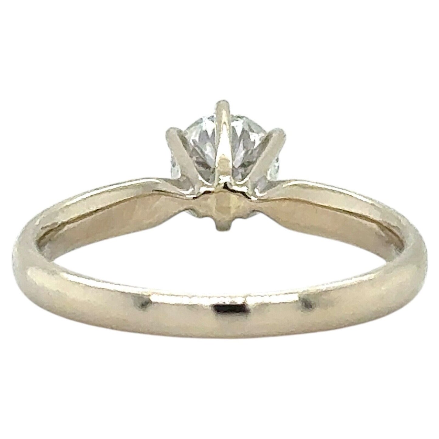 1/2ct Diamond Engagement Ring 14k White Gold 2.2g Size 4.5