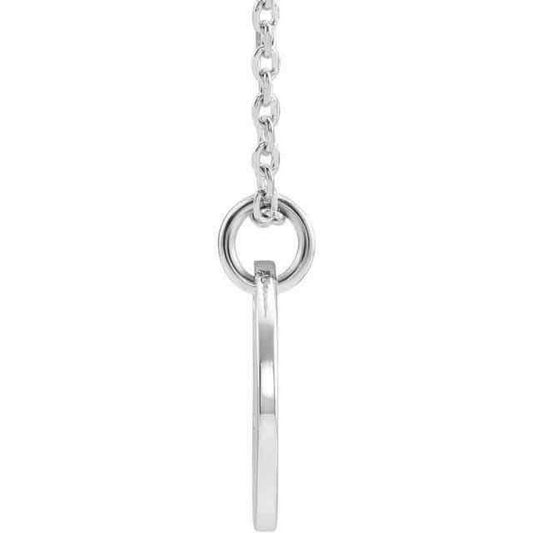Sterling Silver Initial "A" Necklace 16-18" Adjustable Chain
