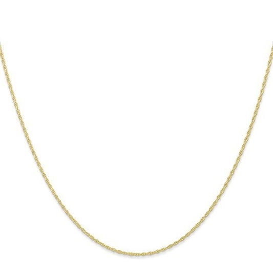 10k Yellow Gold .95mm Carded Cable Rope 16 inch Chain