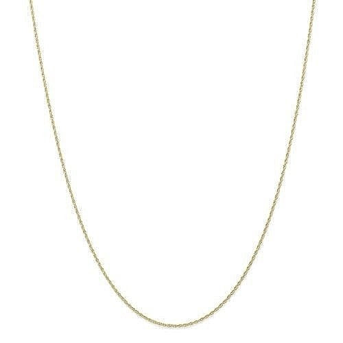 10k Yellow Gold .95mm Carded Cable Rope 16 inch Chain