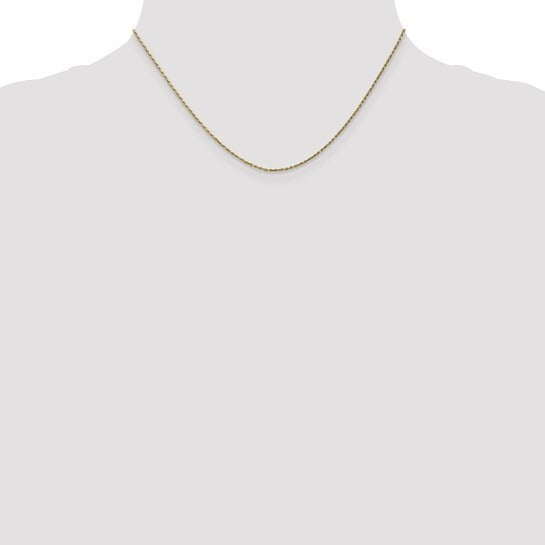 10k Yellow Gold .95mm Carded Cable Rope 16 inch Chain