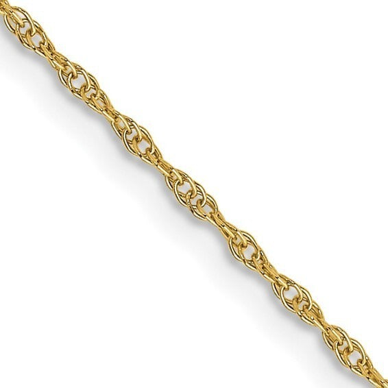 10k Yellow Gold .95mm Carded Cable Rope 16 inch Chain
