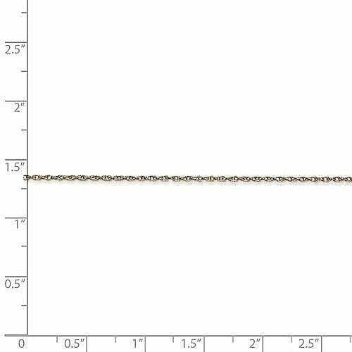 10k Yellow Gold .95mm Carded Cable Rope 16 inch Chain