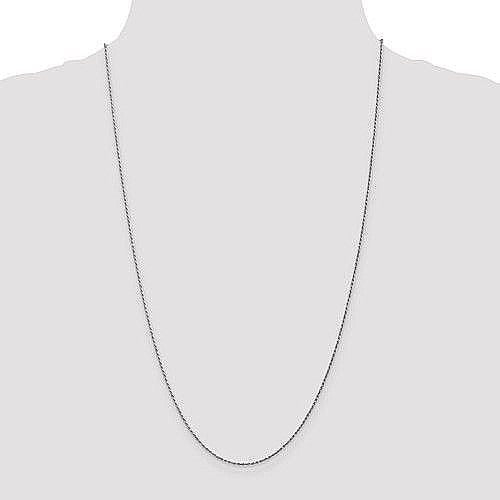 .95 mm Cable Rope 16 Inch Chain 10k White Gold