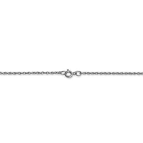 .95 mm Cable Rope 16 Inch Chain 10k White Gold