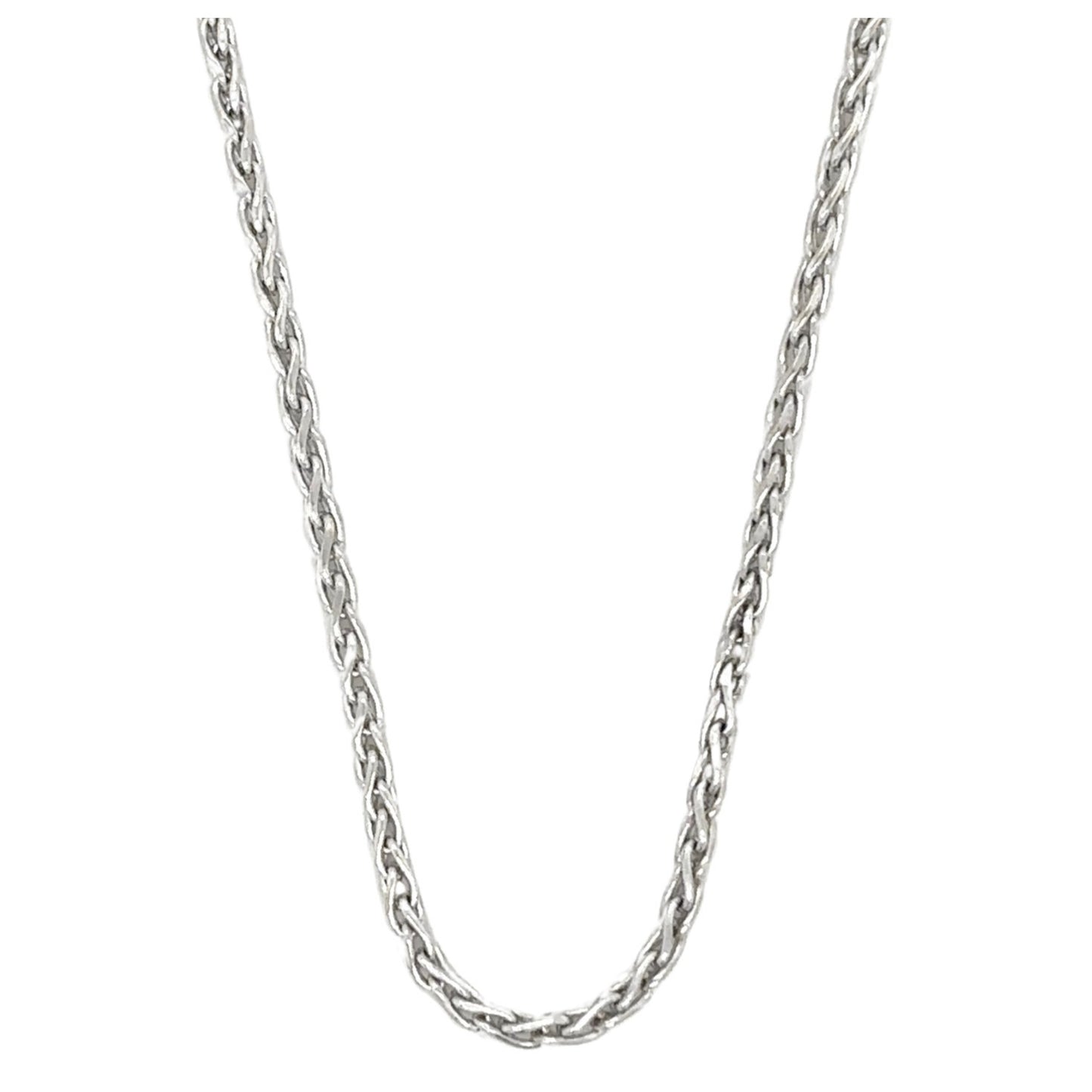 14k White Gold 16 inch Wheat Chain 2.4g