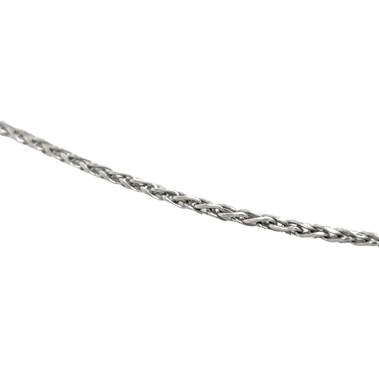 14k White Gold 16 inch Wheat Chain 2.4g