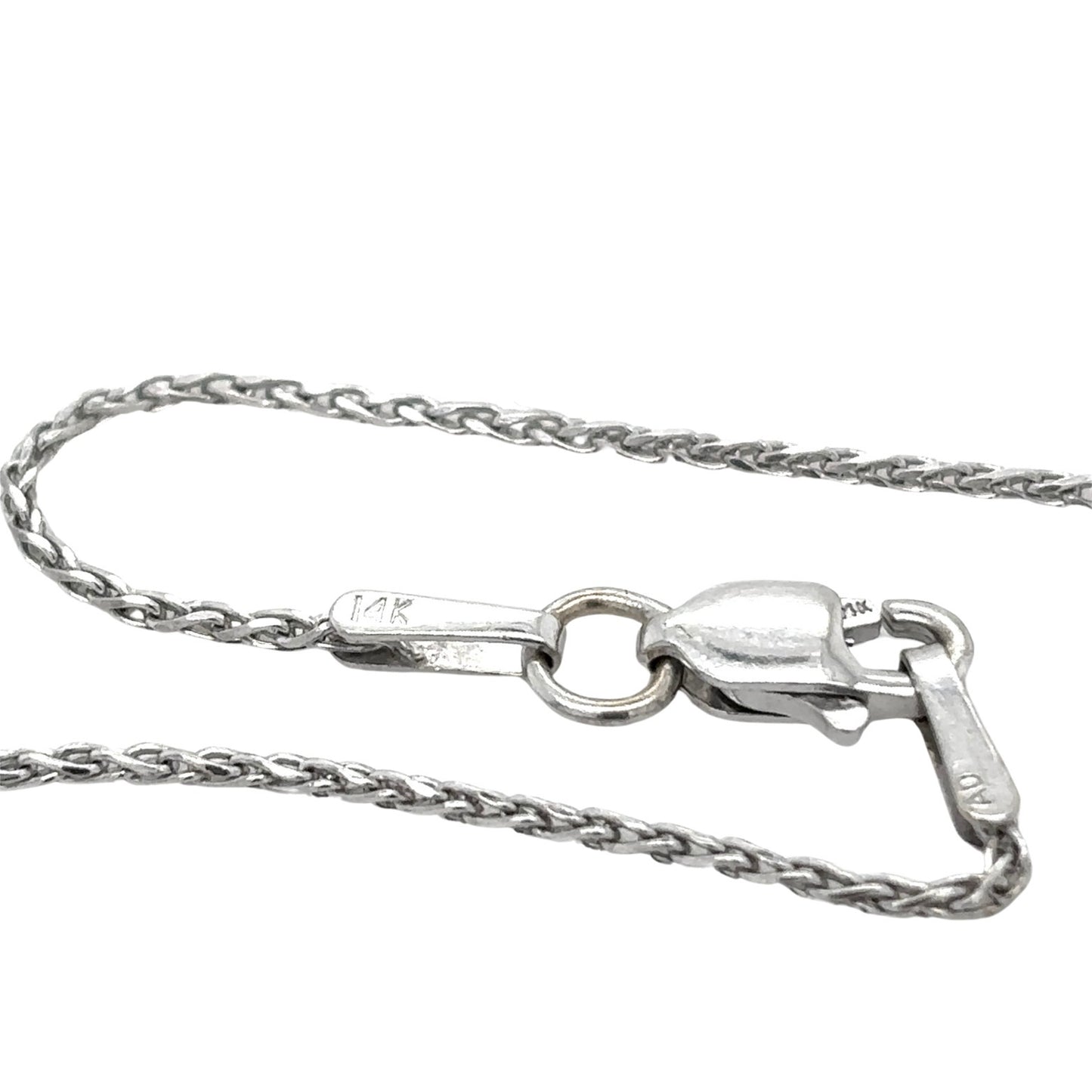 14k White Gold 16 inch Wheat Chain 2.4g