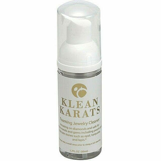 Klean Karats Foaming Jewelry Cleaner safe for all metals stones and pearls