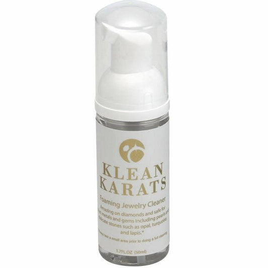 Klean Karats Foaming Jewelry Cleaner safe for all metals stones and pearls