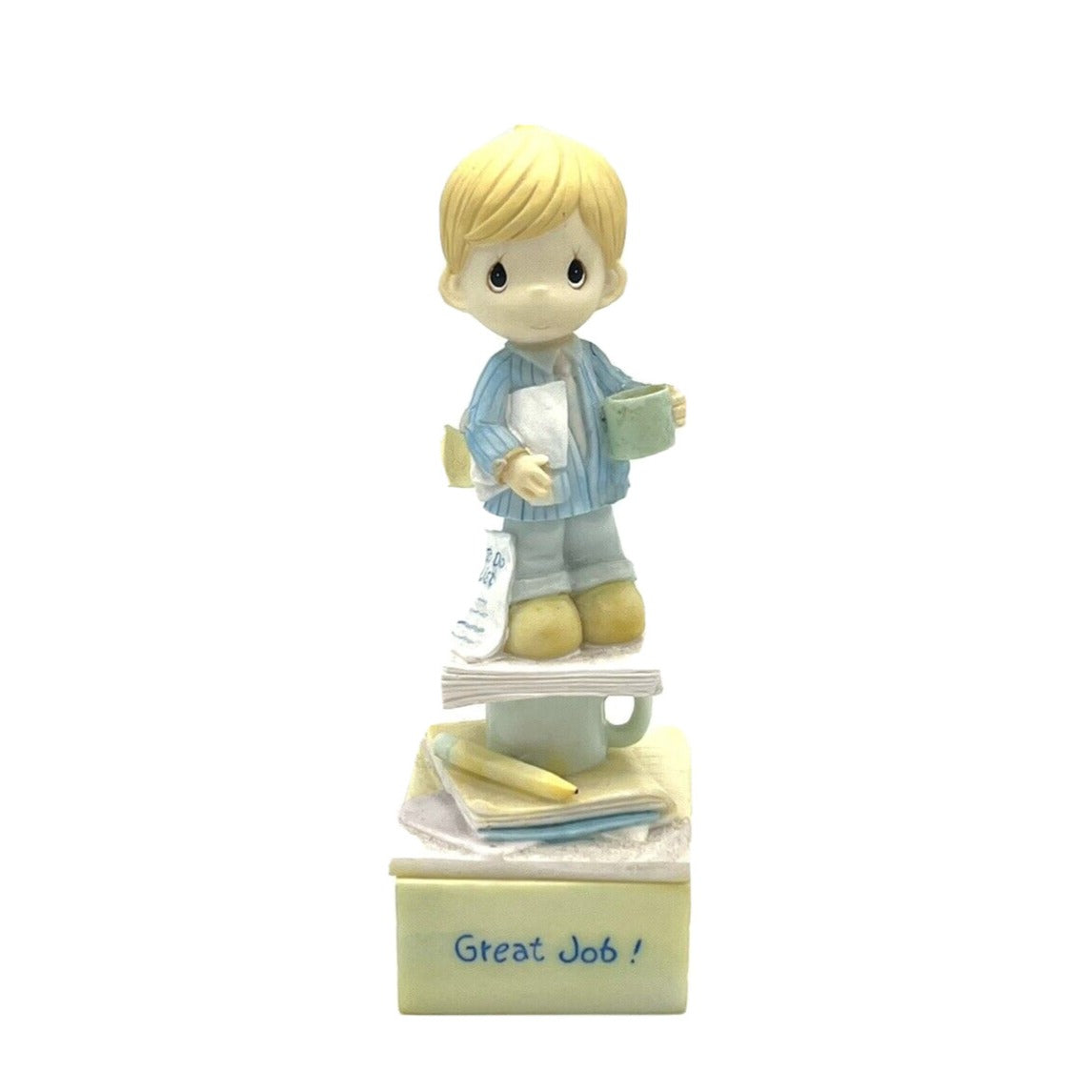 Precious Moments 2000 Great Job Little Boy Trinket Box Figurine