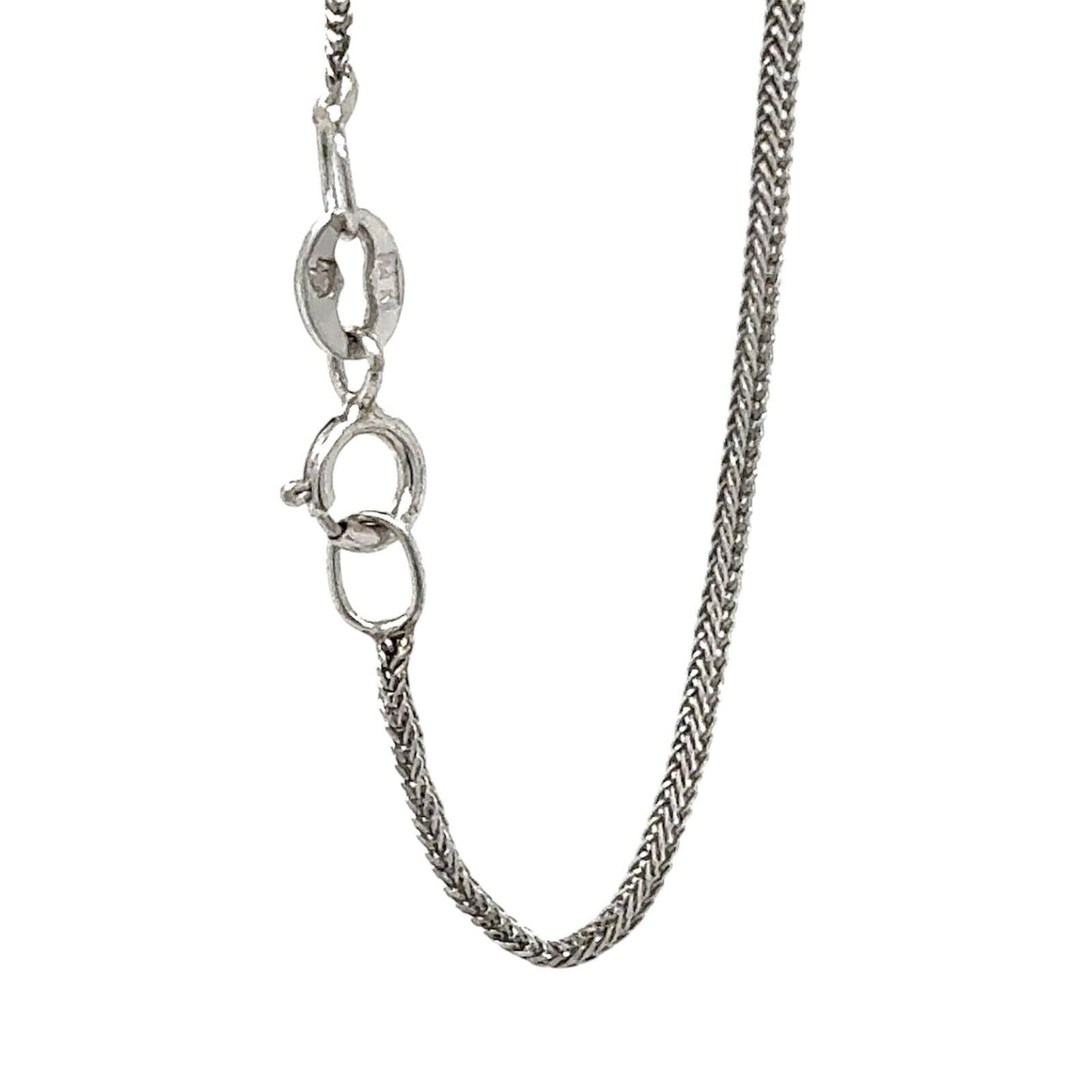 3/8ctw Diamond 14k White Gold Pendant with 16" inch Necklace 0.9g