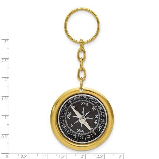 Brass Nautical Compass Key Ring