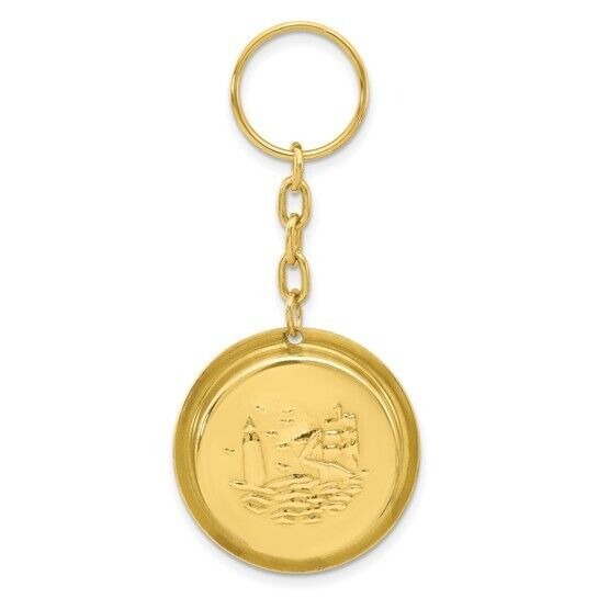Brass Nautical Compass Key Ring