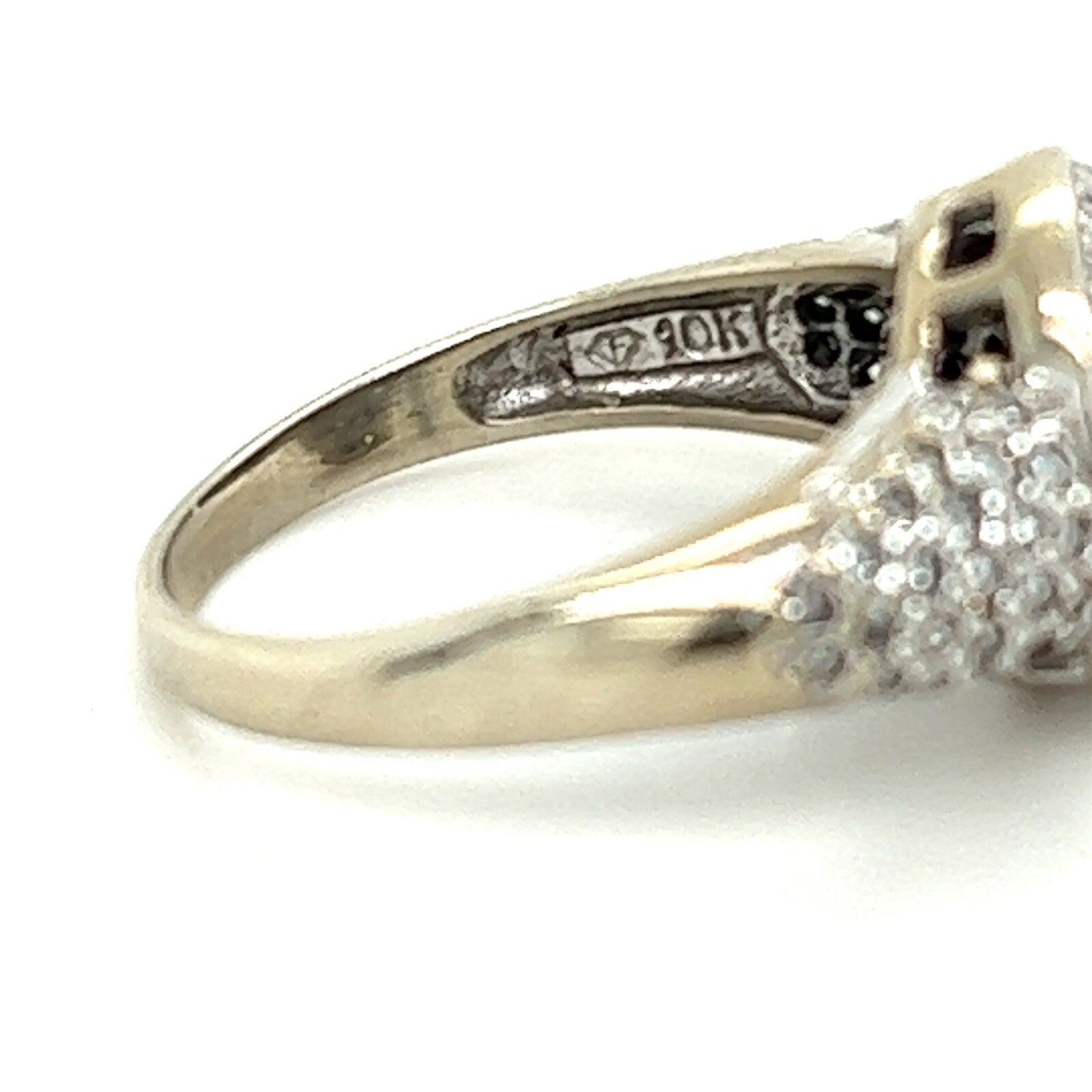 10K White Gold Ruby & Diamond Ring 3.7g Size 6.5