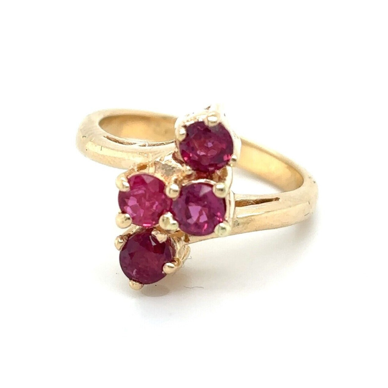14K Yellow Gold Ruby Ring 4.4g Size 4.5