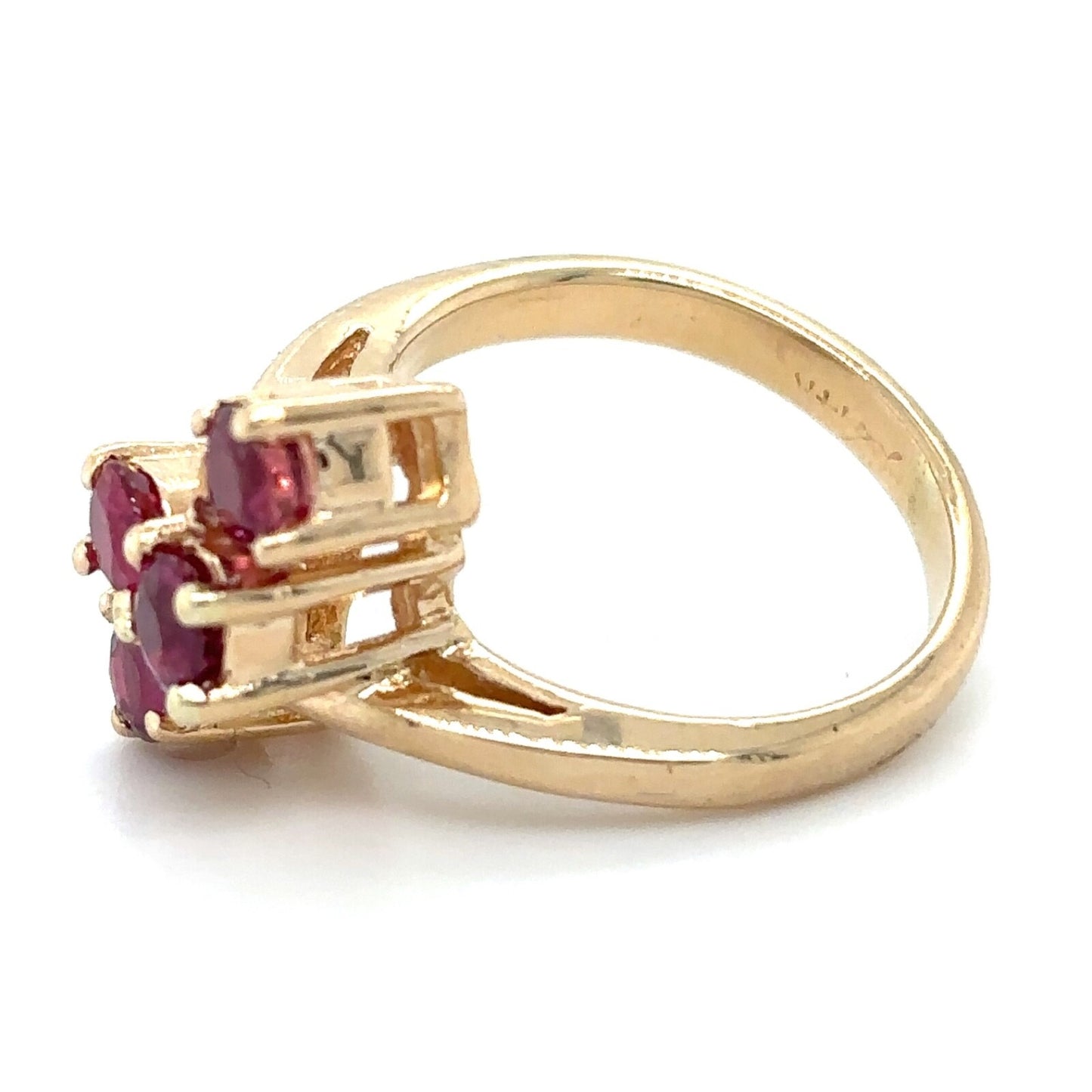 14K Yellow Gold Ruby Ring 4.4g Size 4.5