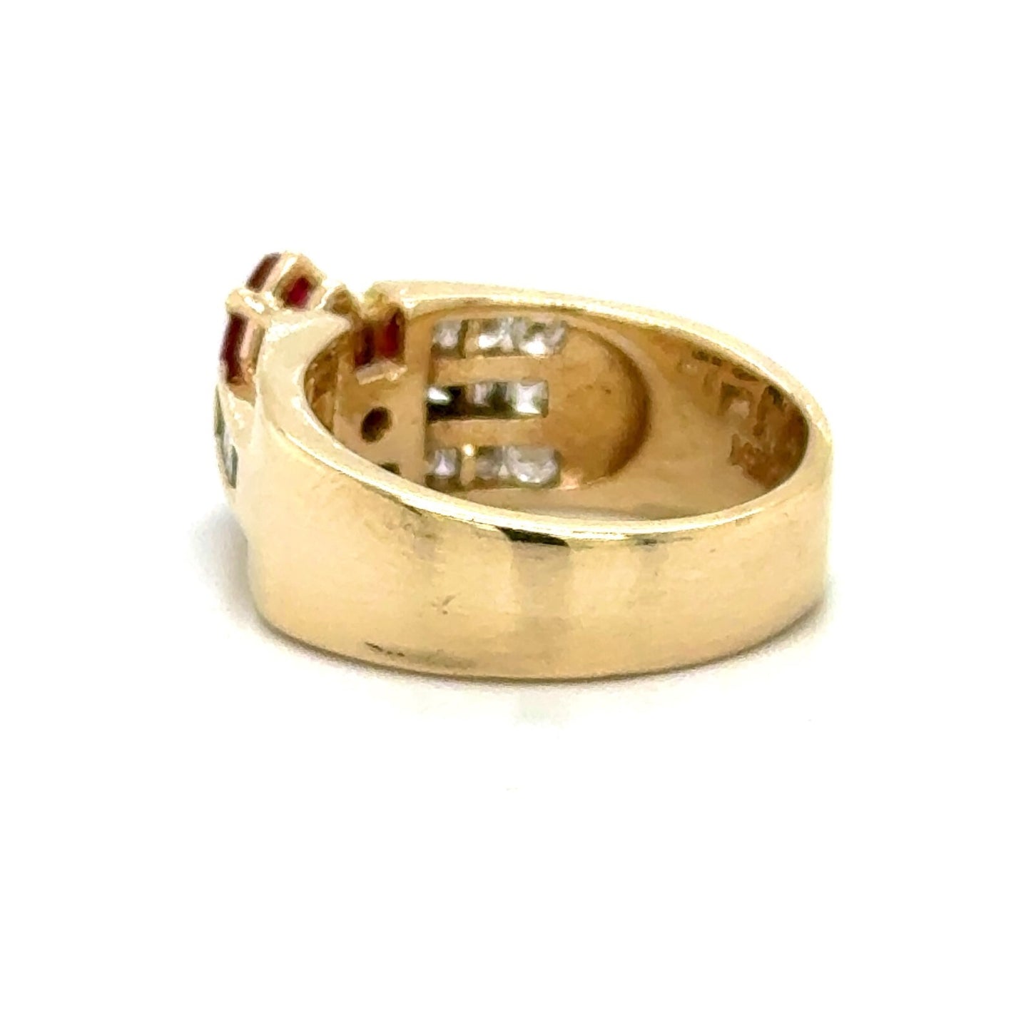1.25ctw Ruby & Diamond 14k Yellow Gold Ring 7.9g Size 6.25