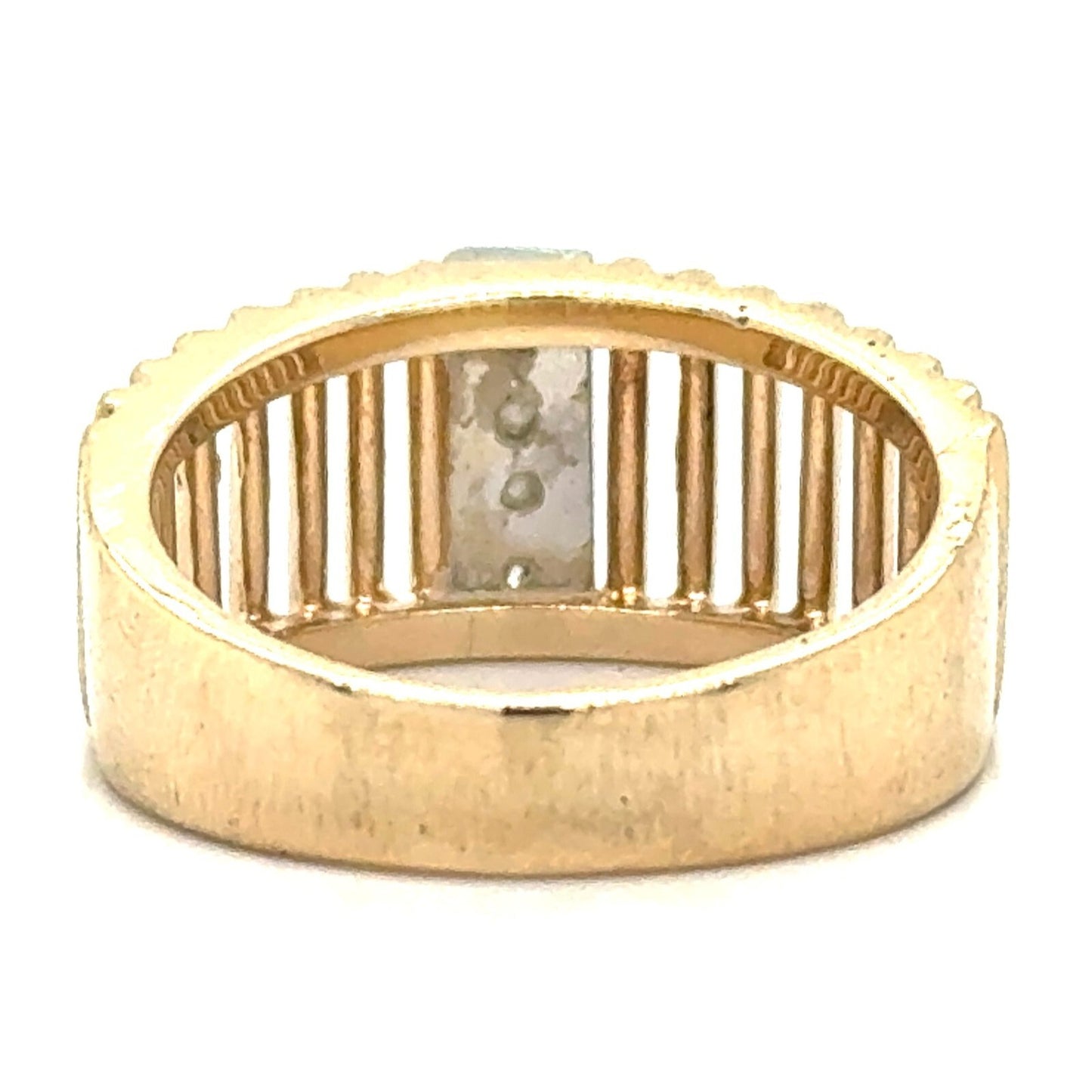 1/20 ctw Diamond 4 Stone 14k Yellow Gold Ring 5.4g Size 6.5 (SI2-I1,G-I)