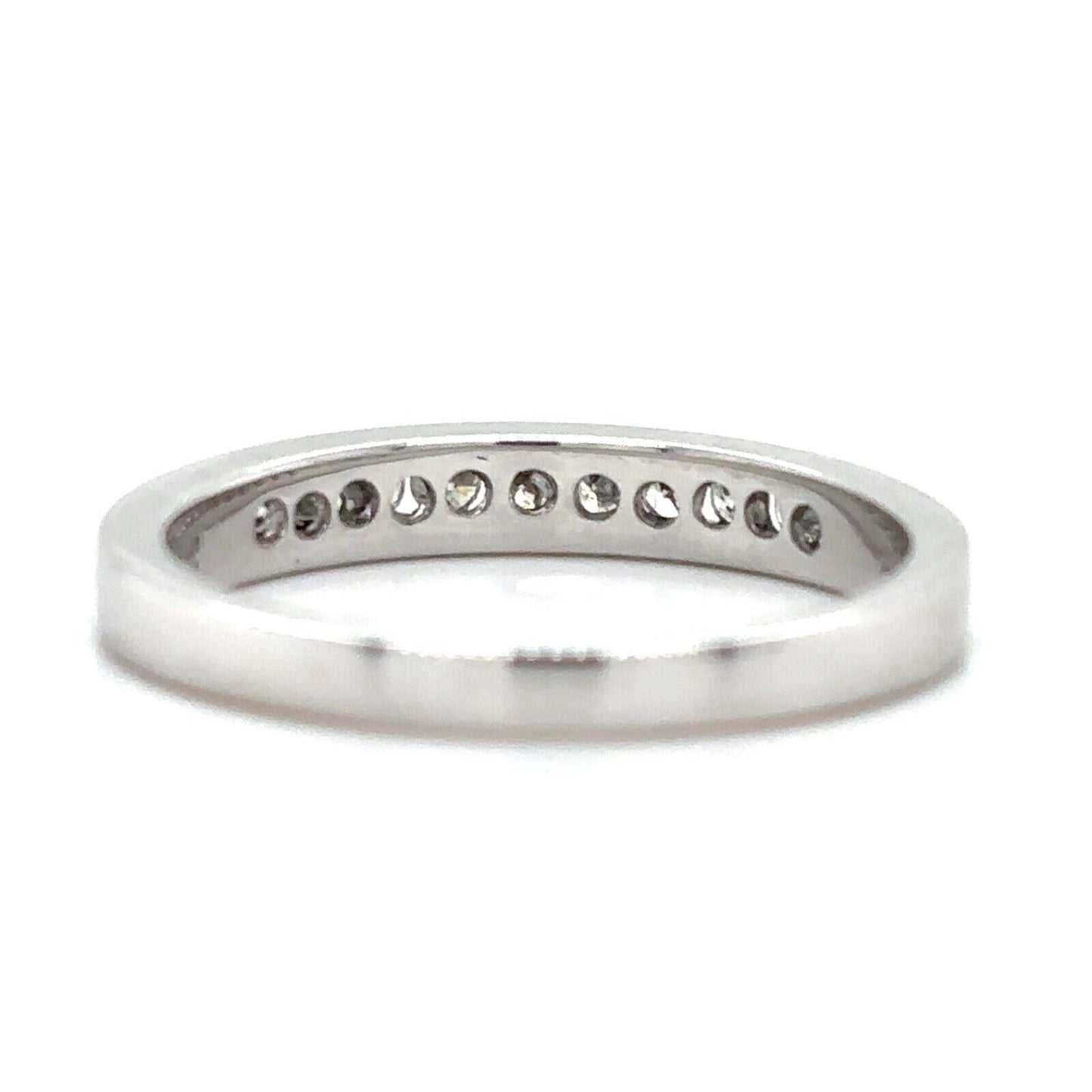 1/10ctw Diamond 14k White Gold Size 6.75 Band 2.5g