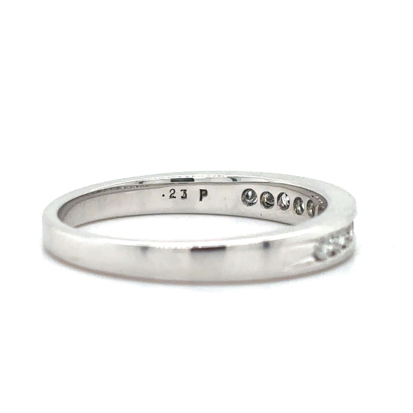 1/10ctw Diamond 14k White Gold Size 6.75 Band 2.5g