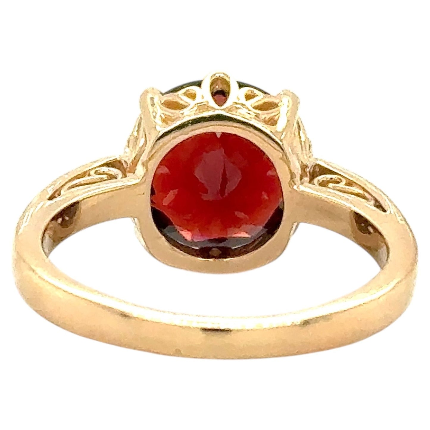 Garnet Solitaire 14k Yellow Gold Ring 4.7g Size 7.25