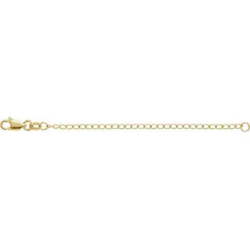 10K Yellow Gold 1.8 mm Curb 3" Chain Extender