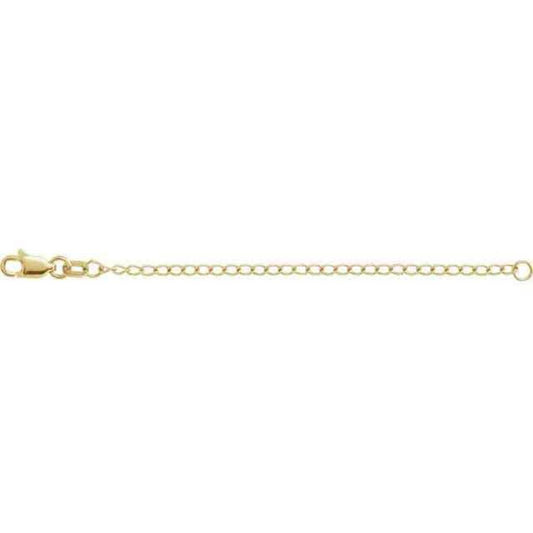 10K Yellow Gold 1.8 mm Curb 3" Chain Extender