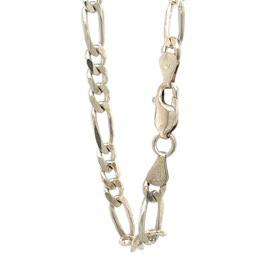 Figaro 20" Inch Sterling Silver Necklace Chain 25.3g