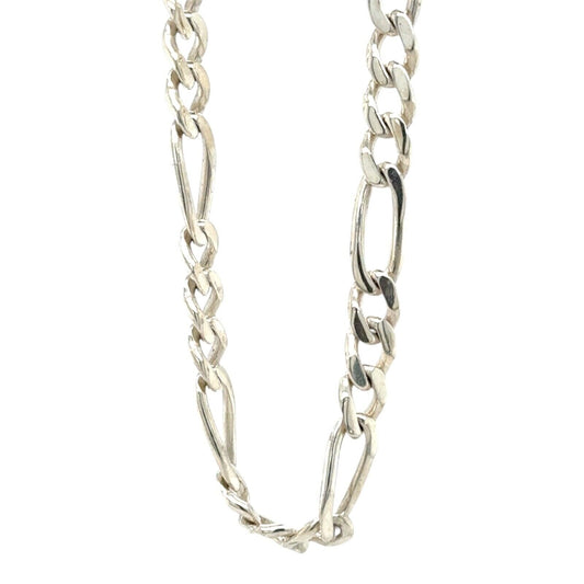 Figaro 20" Inch Sterling Silver Necklace Chain 23.0g
