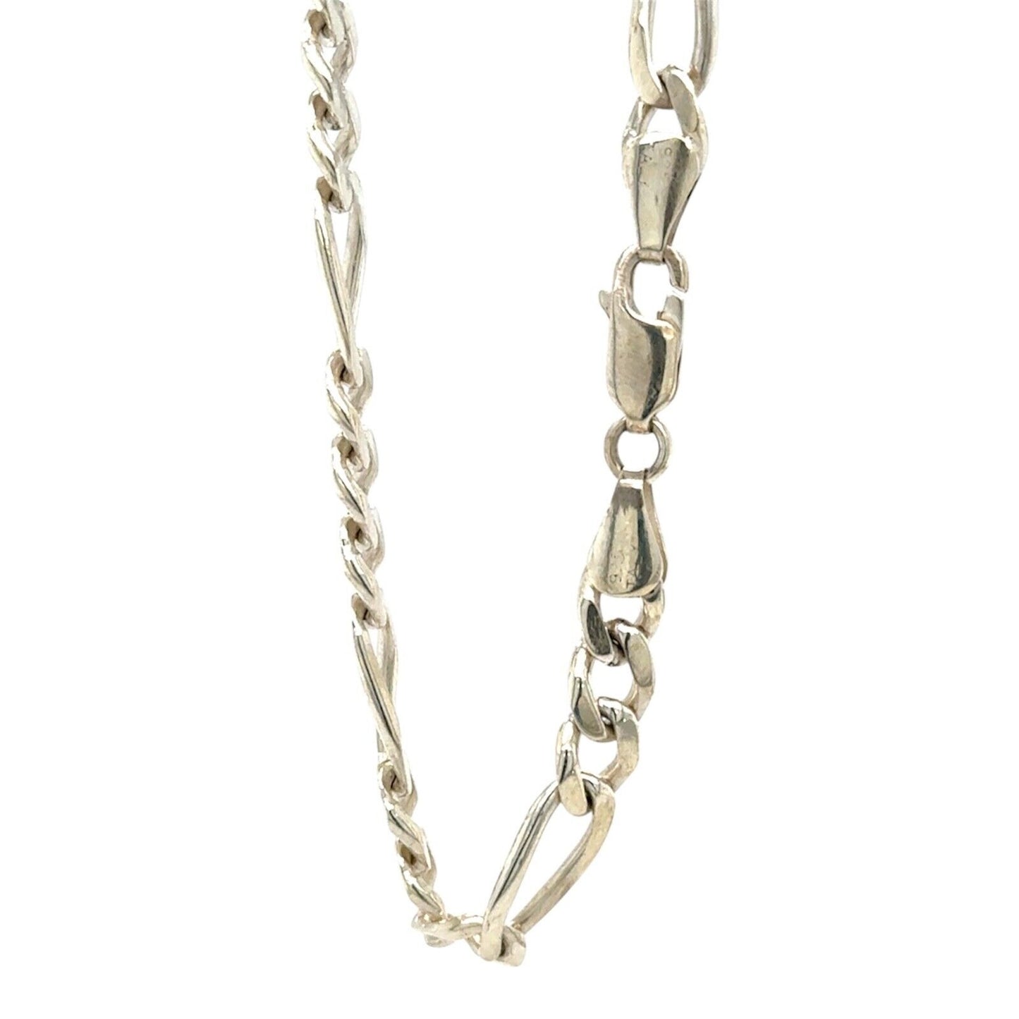 Figaro 20" Inch Sterling Silver Necklace Chain 23.0g