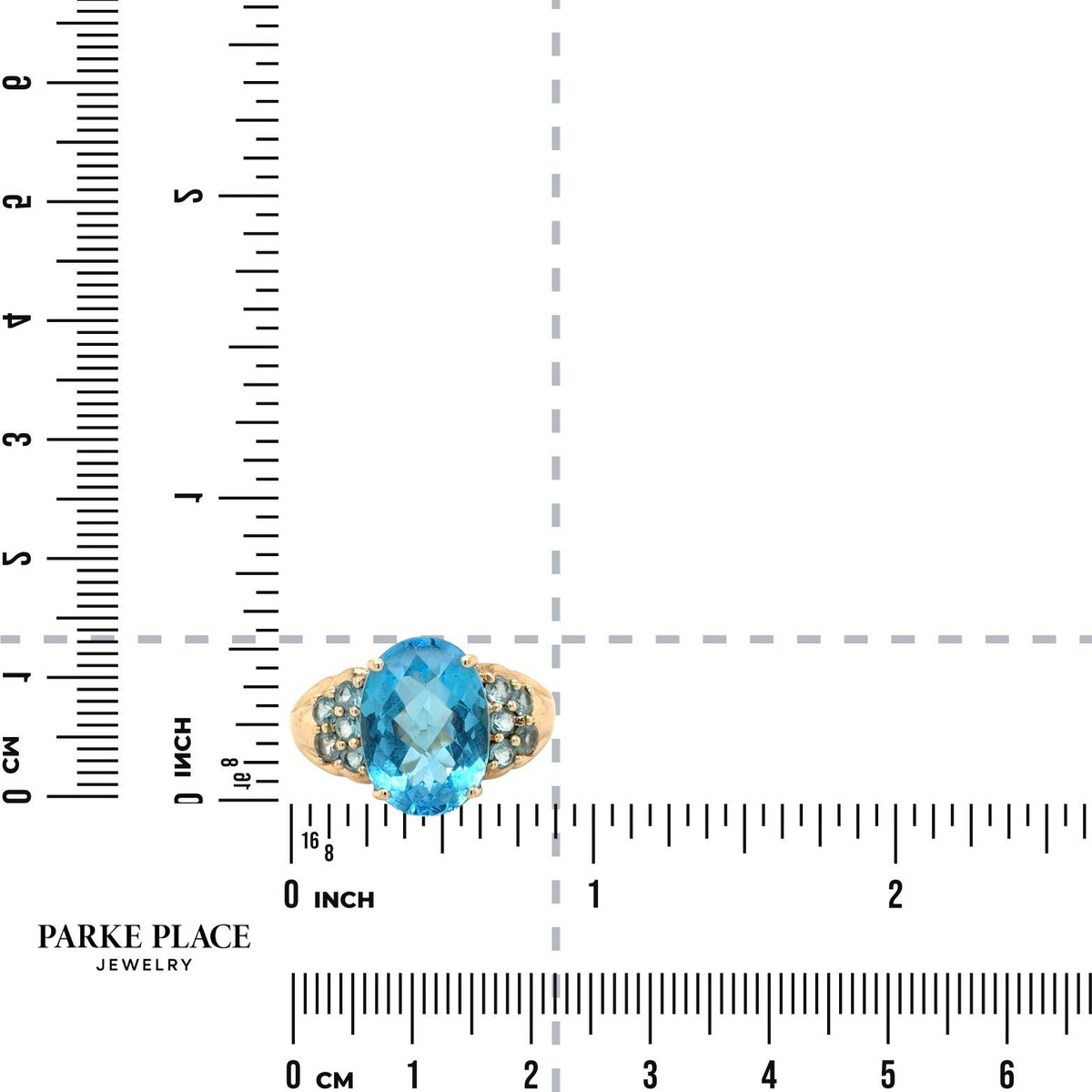 Blue Topaz 10k Yellow Gold Ring 4.9g Size 9.75