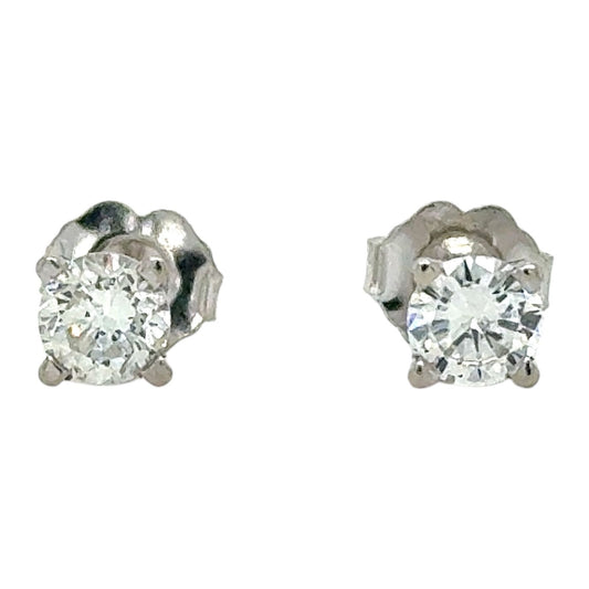 5/8ctw Diamond 14k White Gold Stud Earrings 0.9g (SI1-3, G-I)