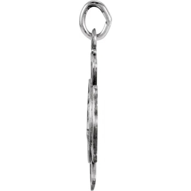 Sterling Silver St. Florian Fireman Medal Necklace Pendant