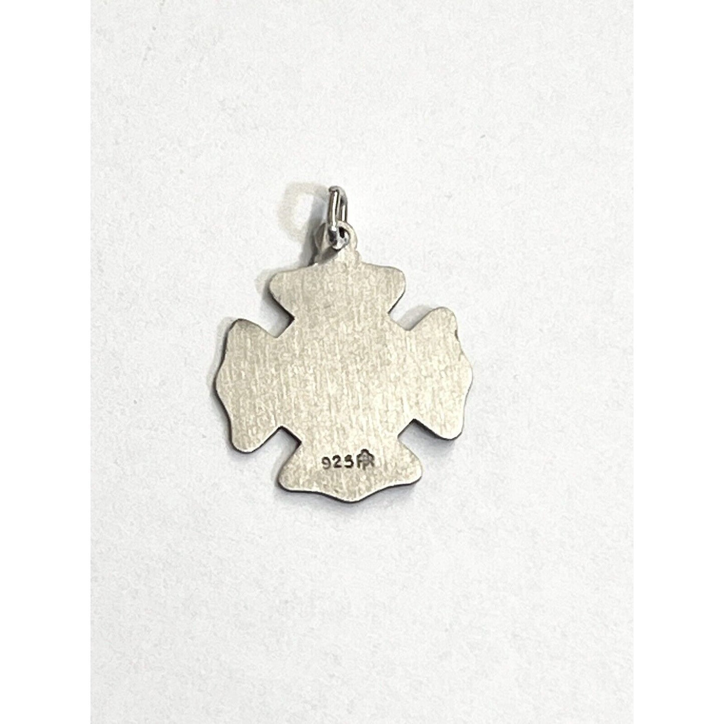 Sterling Silver St. Florian Fireman Medal Necklace Pendant
