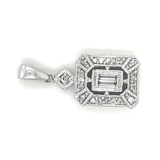 1/2ctw Diamond Pendant 14K White Gold 2.4g