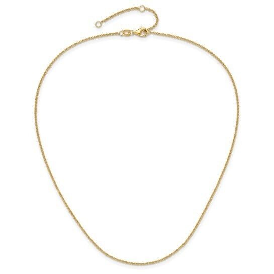Leslies 10K Gold 1.4mm Round Cable Adjustable Chain Necklace 26"