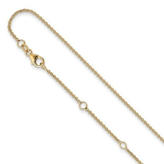 Leslies 10K Gold 1.4mm Round Cable Adjustable Chain Necklace 26"