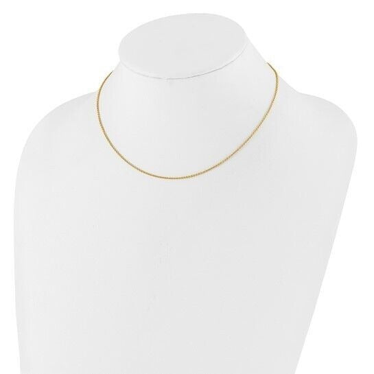 Leslies 10K Gold 1.4mm Round Cable Adjustable Chain Necklace 26"