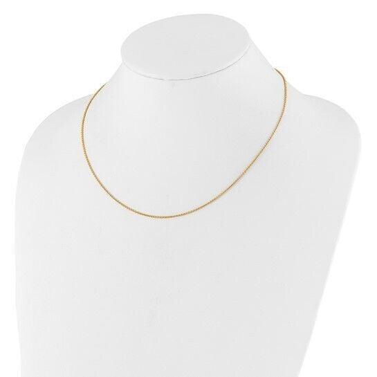 Leslies 10K Gold 1.4mm Round Cable Adjustable Chain Necklace 26"