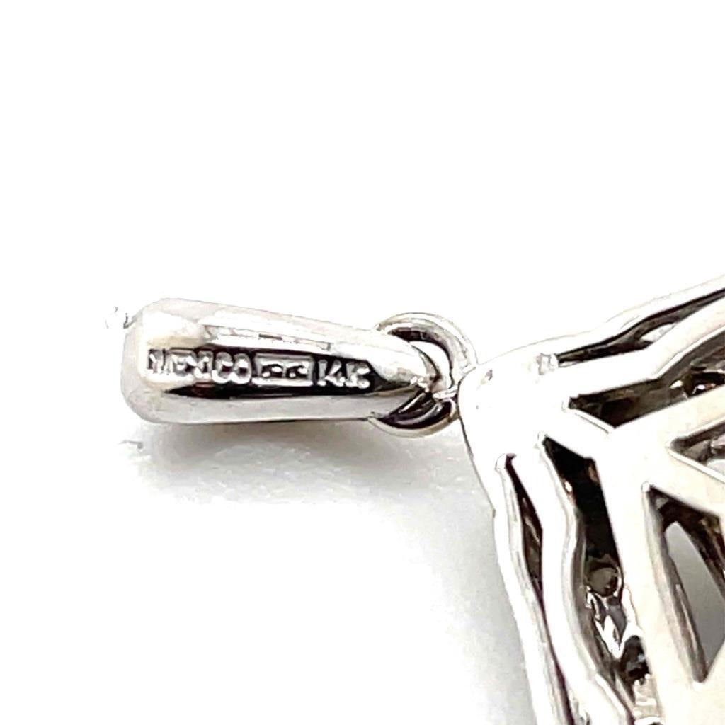 1/4ctw Diamond Pendant REAL Solid 14k White Gold 2.3g