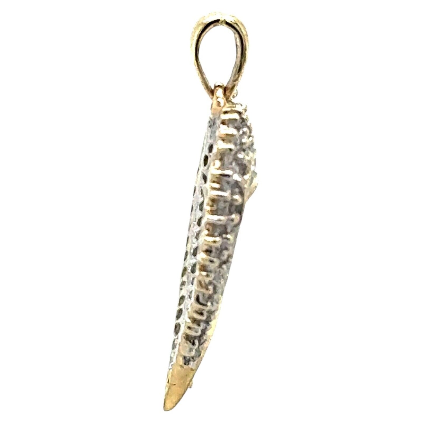 1/2ctw Diamond 10k Yellow Gold Heart Pendant 4.5g