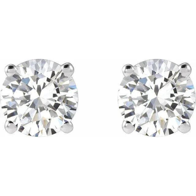 14K White Gold 1 CTW Lab-Grown Diamond Stud Earrings
