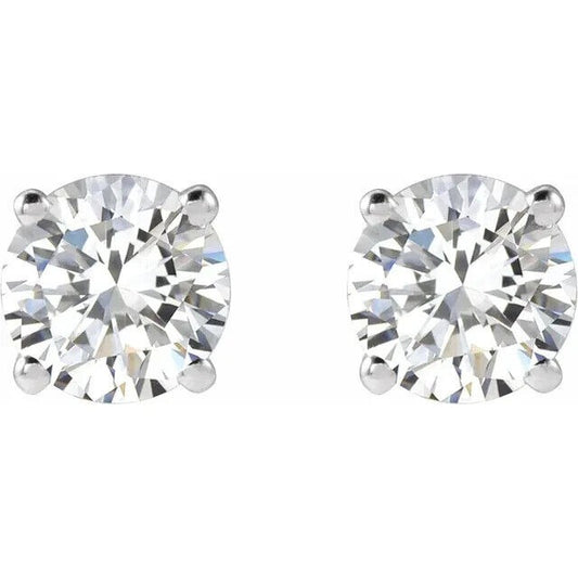14K White Gold 1 CTW Lab-Grown Diamond Stud Earrings